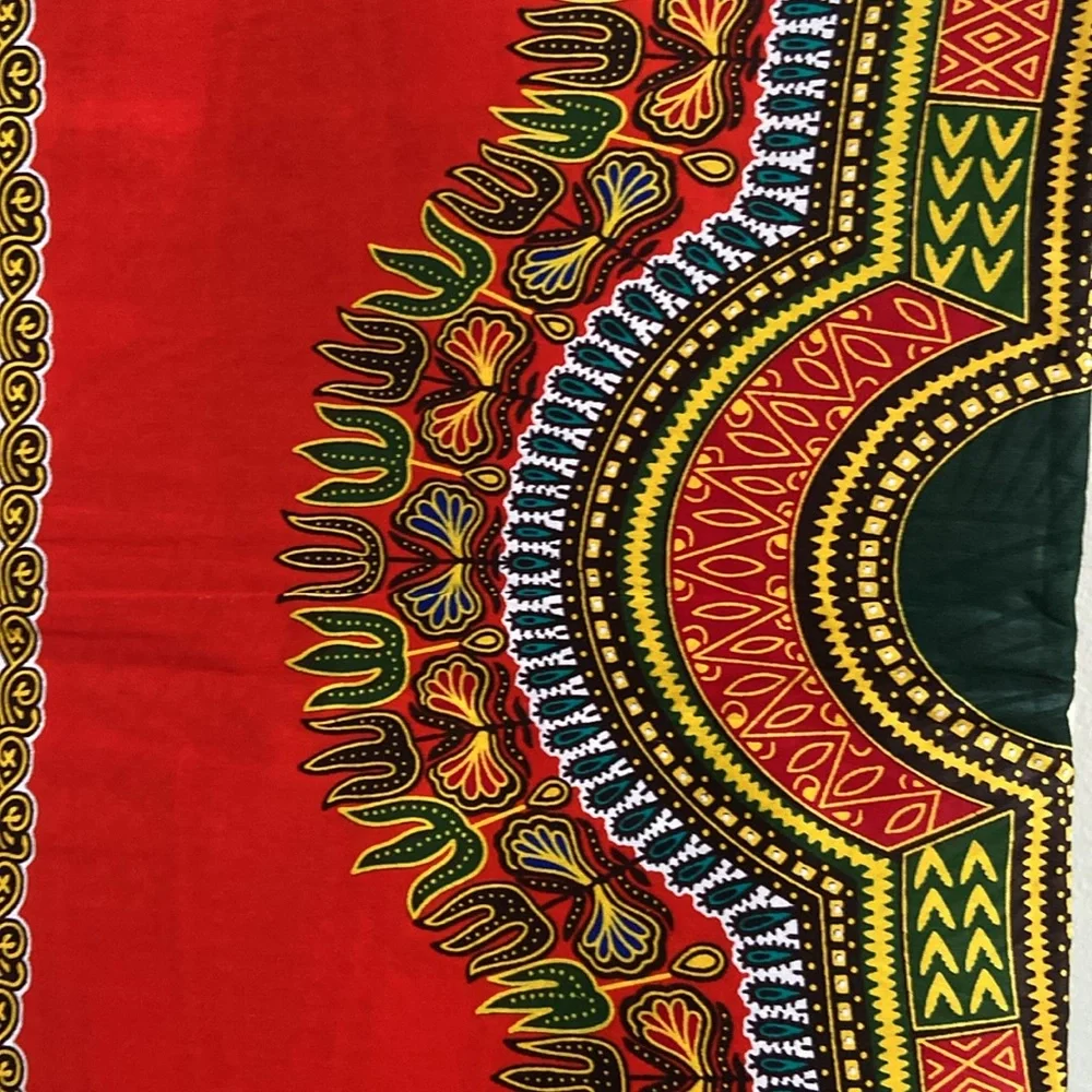 African‎ Print Dashiki Textile 100% Waxed Cotton 6 Yards NEW